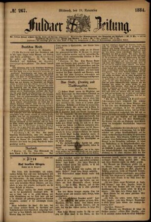 Ausgabe vom Mittwoch, den 19. November 1884.