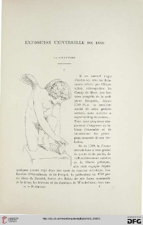 3. Pér. 2.1889: La sculpture, [1] : Exposition Universelle de 1889