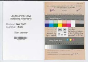 Entnazifizierung Werner Otto, geb. 02.05.1906 (Oberregierungsrat)