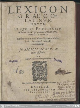 Lexicon Graeco-Latinum