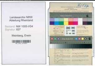 Entnazifizierung Erwin Weinberg , geb. 08.02.1888 (Justizinspektor)