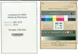 Entnazifizierung Otto Karl Krueger , geb. 21.06.1900 (Heilpraktiker)