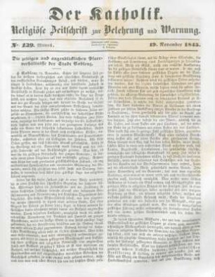 645-647 Die zeitigen und augenblicklichen Pfarrverhältnisse der Stadt Coblenz