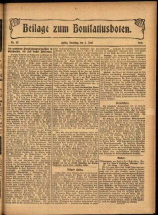 Zweite Ausgabe vom Sonntag, den 05. Juni 1910.