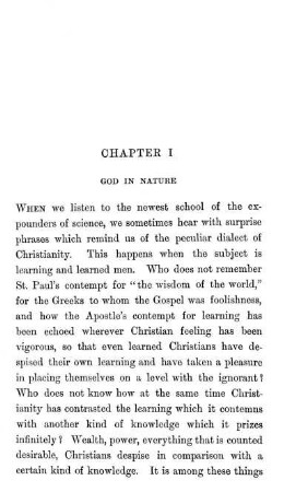 Chapter I God In Nature