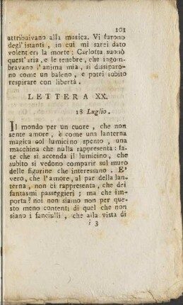Lettera XX. 18 Luglio