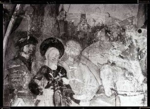 Margarethenkapelle; Wandbild, Margarethe vor Olyboius