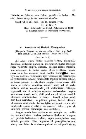 2. Praefation ad Hesiodi Theogoniam