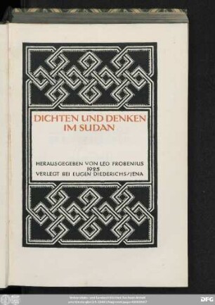 Dichten und Denken im Sudan
