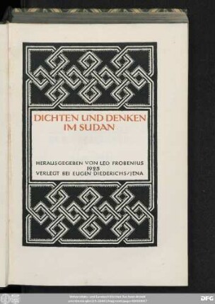 Dichten und Denken im Sudan