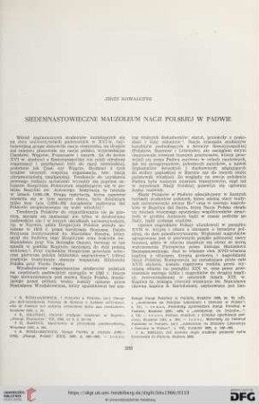 Siedemnastowieczne mauzoleum nacji polskiej w Padwie