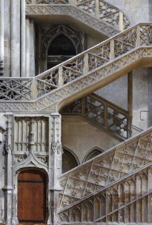 Frankreich. Haute Normandie. Seine Maritime. Rouen. Cathedrale Notre Dame. Gotik. Escalier de la Librairie. Treppe der Buchhändler