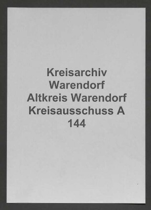 Besoldung der Amtmänner, Gen.