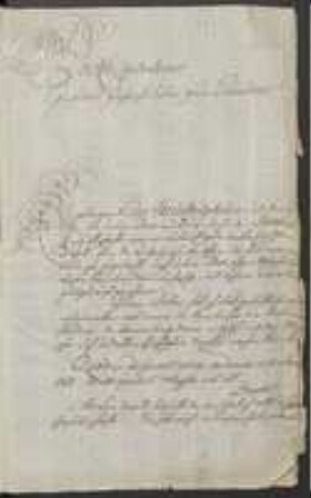 Brief von Joseph Benedikt von Thurn-Valsassina an Johann Jacob Kohlhaas