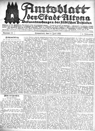 Nummer 24 : Sonnabend, den 14. Juni 1924
