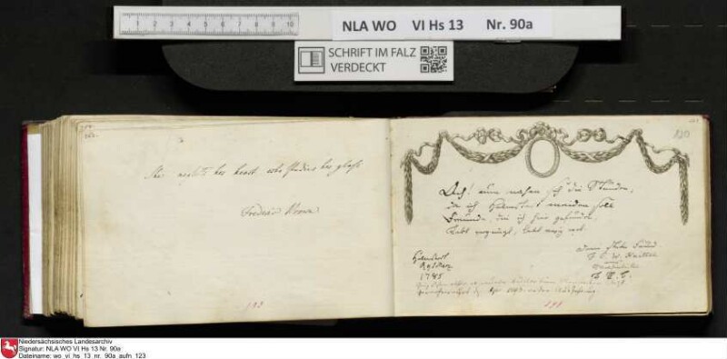 Stammbuch des Ernst Philipp Ludwig Zellmann (1763-1795) aus
                           Braunschweig