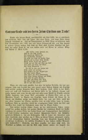 Gott zum Gruße und den Herrn Jesum Christum zum Troste!