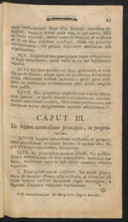 Caput III. De legum naturalium principiis, ...