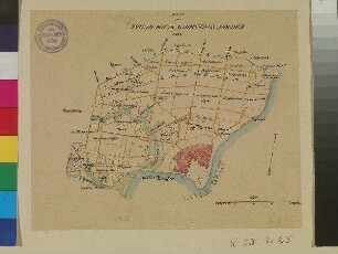 Kort over FREDERICIA KJÖBSTADS JORDER 1858