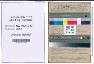 Entnazifizierung Heinrich Ortmann , geb. 27.06.1895 (Einkaeufer)