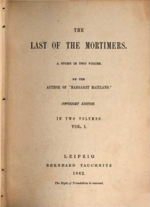 The last of the Mortimers ..., 1