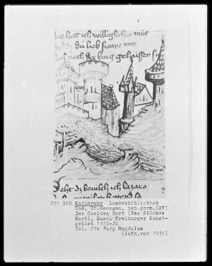 Des Saelden Hort (Des Glückes Hort) — Burg Magdalum, Folio 21verso