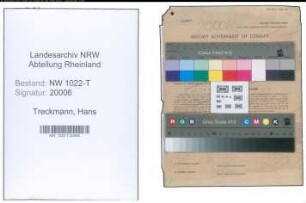 Entnazifizierung Hans Treckmann , geb. 13.11.1902 (Fabrikant)