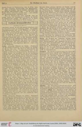 Preisausschreiben / Denkmäler / Staatsankäufe etc. / Aus Akademien und Kunstschulen / Personalien / Stipendien und Stiftungen / Vereine / Kunsthandel und Versteigerungen