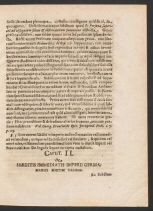 Caput II. De Subditis Immediatis Imperii Germanici Mixtim Talibus.