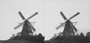 Rügen, Holländerwindmühle : Rügen. Holländerwindmühle. Stereoaufnahme