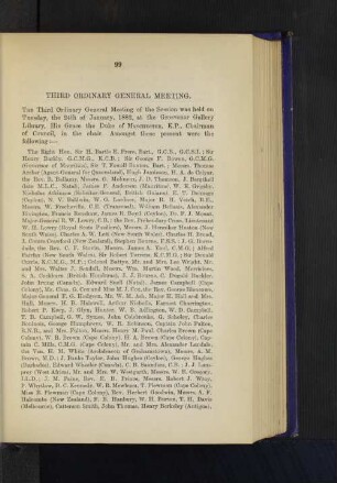Third Ordinary General Meeting: Natal in its Relation to South Africa. By James R. Saunders, Esq., M.L.C., Natal.