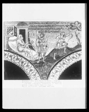 Mosaikprogramm — Bilder im Langhaus — Altes Testament — Nordwand, Arkadenzone, 5. Feld von Westen: Isaak schickt Esau zur Jagd