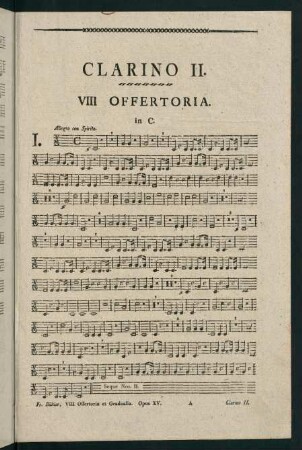1-8, Clarino II. VIII Offertoria. - VIII. Gradualia