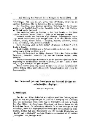 Der Volksbund für das Deutschtum im Ausland (VDA) als volksdeutscher Erzieher
