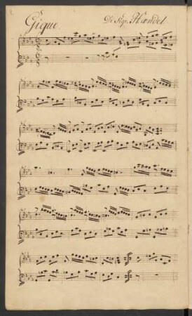 Suiten. Auszüge (Gigue); clavier; f-Moll; HWV 433/5