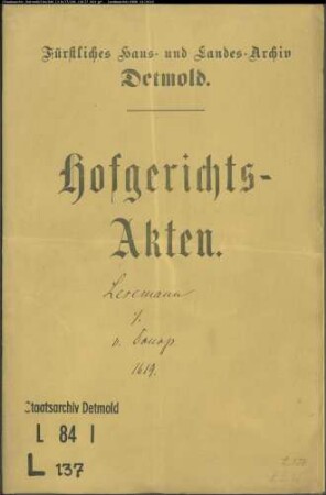 Lesemann oder Möller, Reineke zu Donop gegen Levin von Donop, Drost zu Donop - Entsetzung aus dem Möllenhof