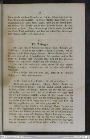 III. Die Anfragen