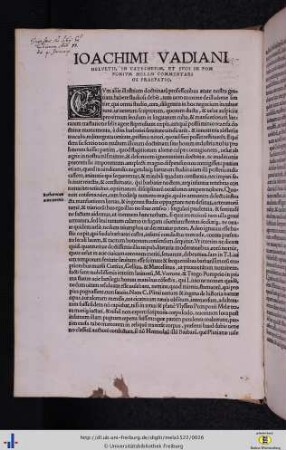 Ioachimi Vadiani Helvetii … praefatio.