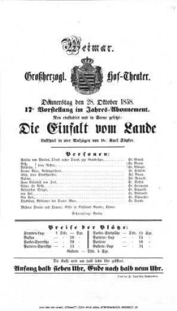 Die Einfalt vom Lande