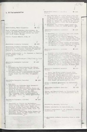 b. Hilfswissenschaften