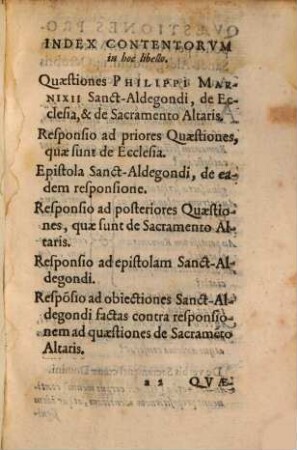 Michaelis Baii ... ad quaestiones Philippi Marnixii Sanct-Aldegondi, de Ecclesia Christi & sacramento altaris, responsio