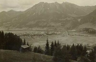 Oberstdorf : Allgäuer Alpen. Oberstdorf von Südwesten gesehen. Blick vom Hirtenbichel