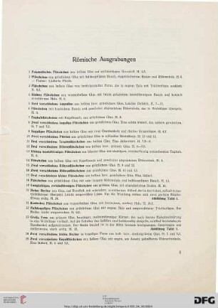 Römische Ausgrabungen (Nr. 1-101)