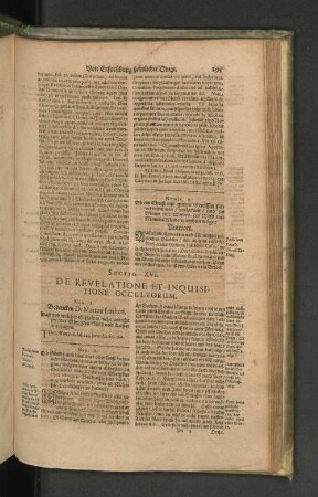 SECTIO XVI. De Revelatione et Inquisitione Occultorum. (...)
