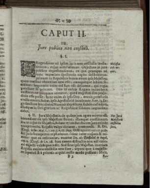 Caput II. De Jure publico non cessibili