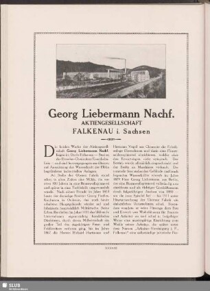 Georg Liebermann Nachf. Aktiengesellschaft Falkenau i. Sachsen