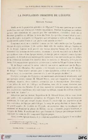 33: La population primitive de l'Égypte