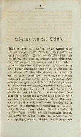 Abgang von der Schule