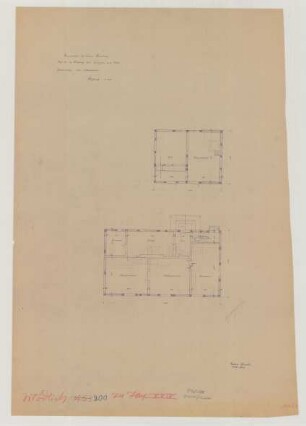 Mödlich (Kreis Westprignitz): Hof Nr. 43 Maertens. Altenteil (Grundrisse)