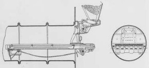 Mechanische Rostbeschickung, nach Ed. Rennis (?), Schema : Technikgeschichte | Industrie und Technik | Dampfkessel (incl. Feuerung, Funkenfänger, Ueberhitzer)